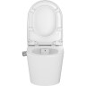Безободковый подвесной унитаз VITRA NEST c функцией биде, встроенным смесителем, с бачком VITRA FRESH для моющего средства дюропластовое сиденье микролифт 5176B003-6233